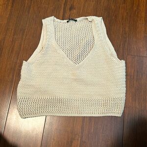 Crocheted Creme Sisley top - XS